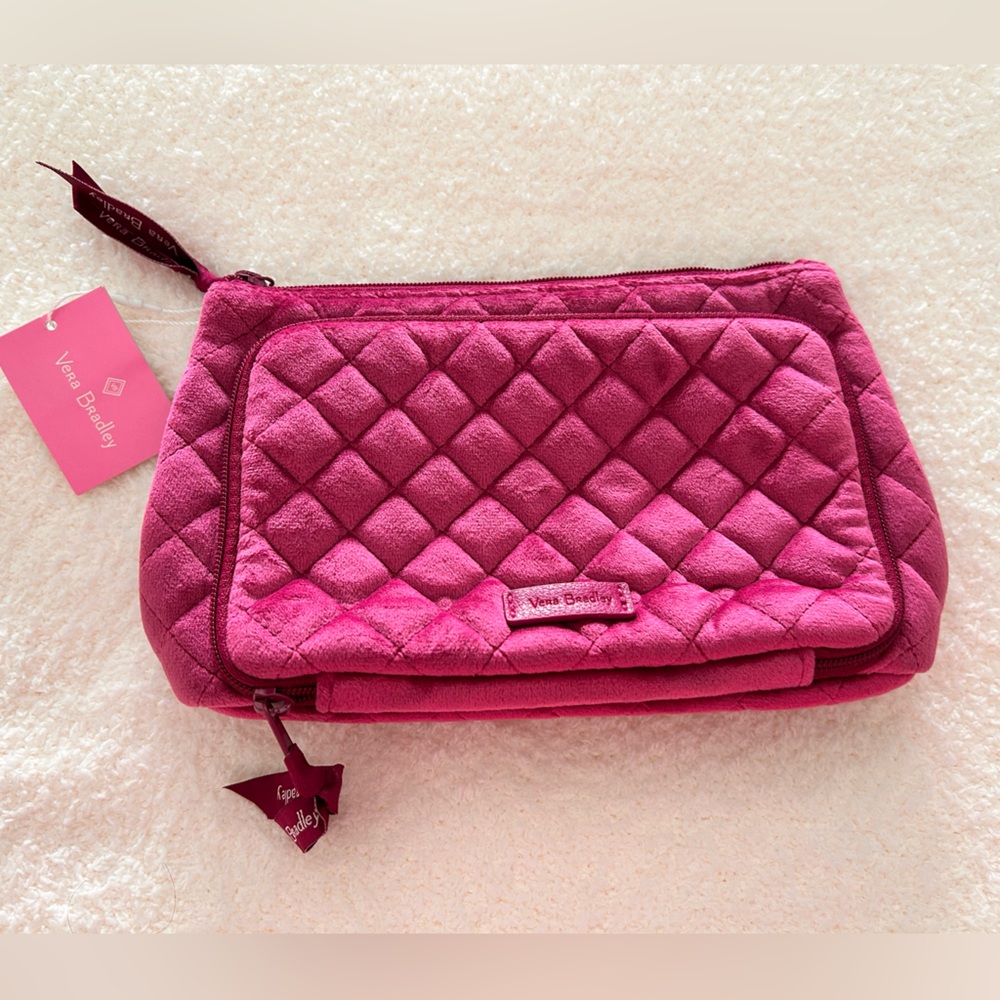 Vera Bradley Fuchsia Quilted Cosmetic Bag BNWT